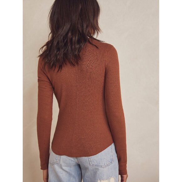 FREE PEOPLE One Of The Girls Henley / Glazed Ginger - Picture 2 of 4
